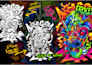 design epic cartoon illustration for clothing line merch